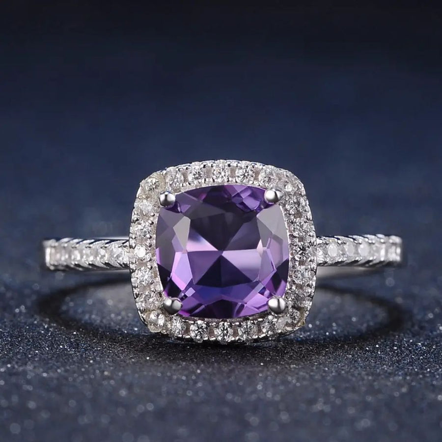Violet Whisper Stone Rings