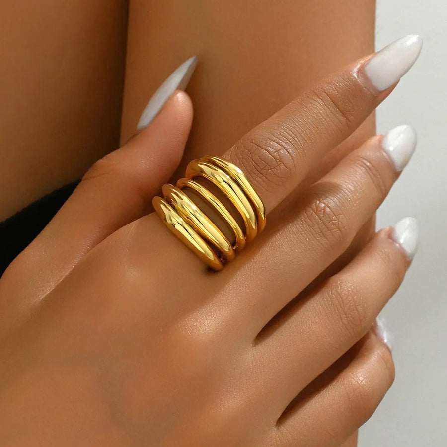 Golden Wave Ring