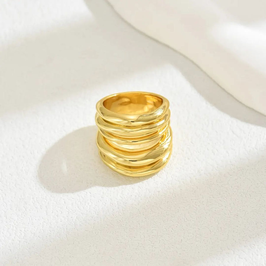 Golden Wave Ring