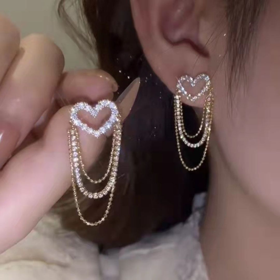 Dangling Heart Earrings