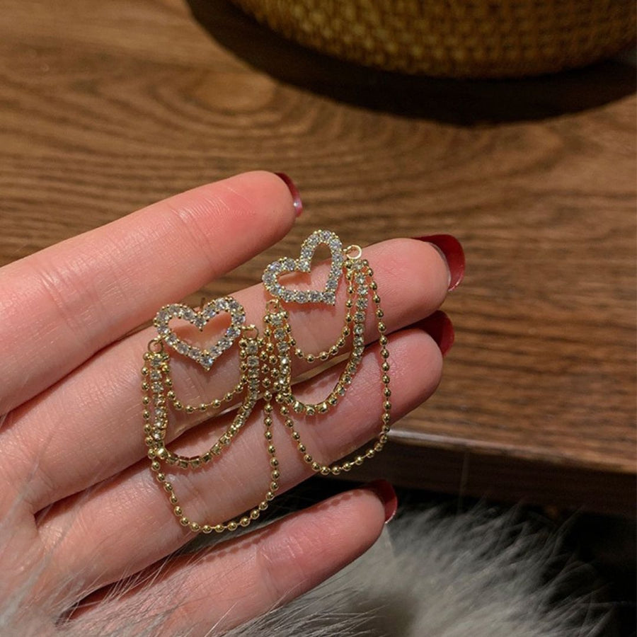 Dangling Heart Earrings