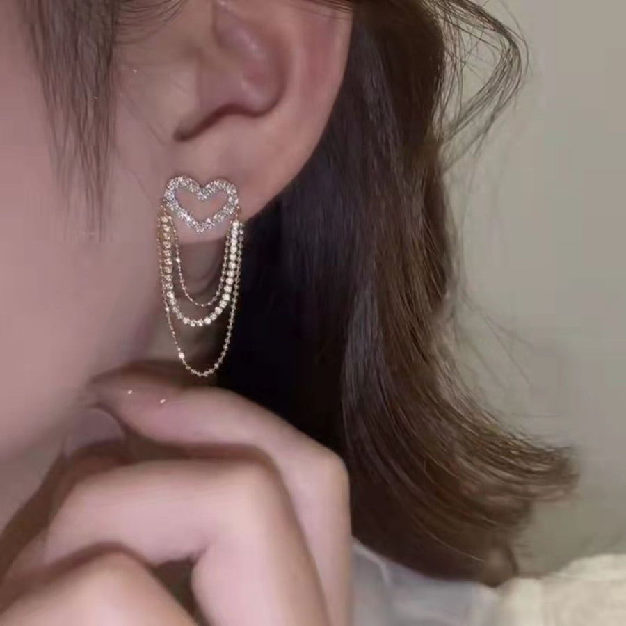 Dangling Heart Earrings