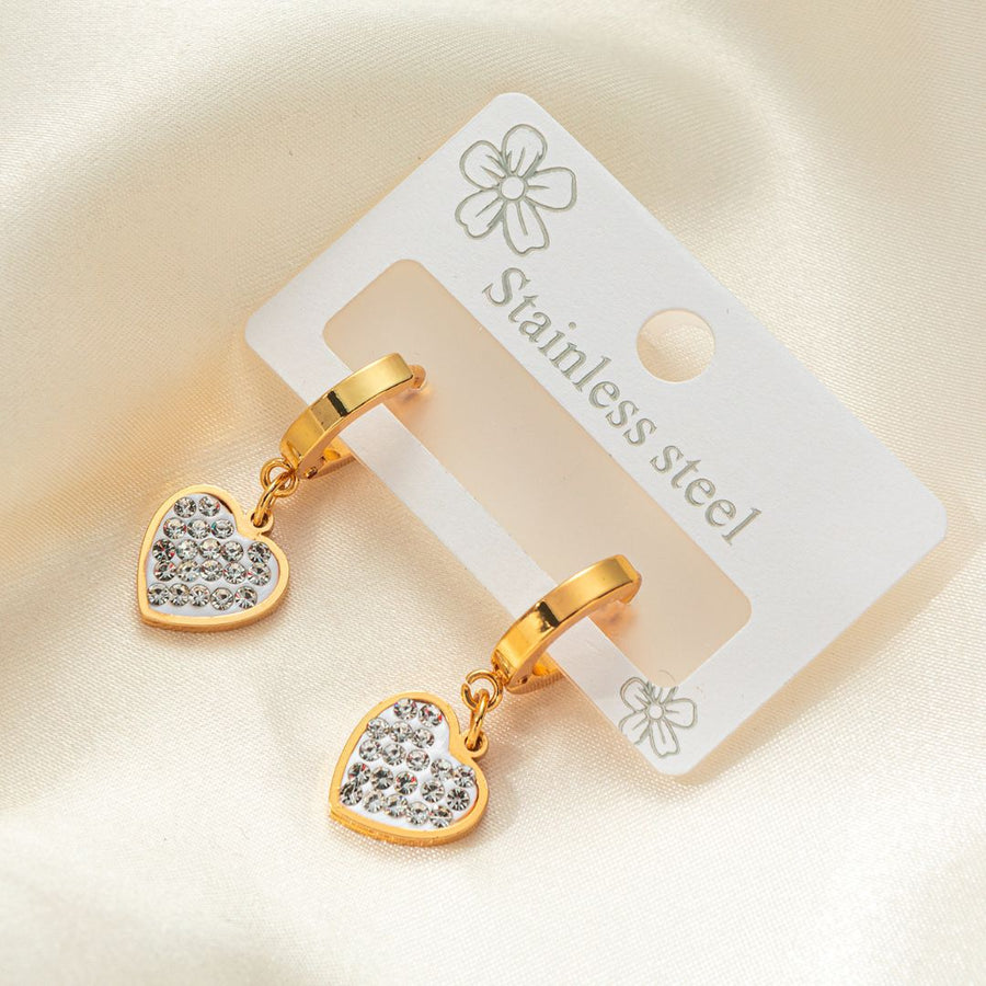 Love Heart Drop Earrings