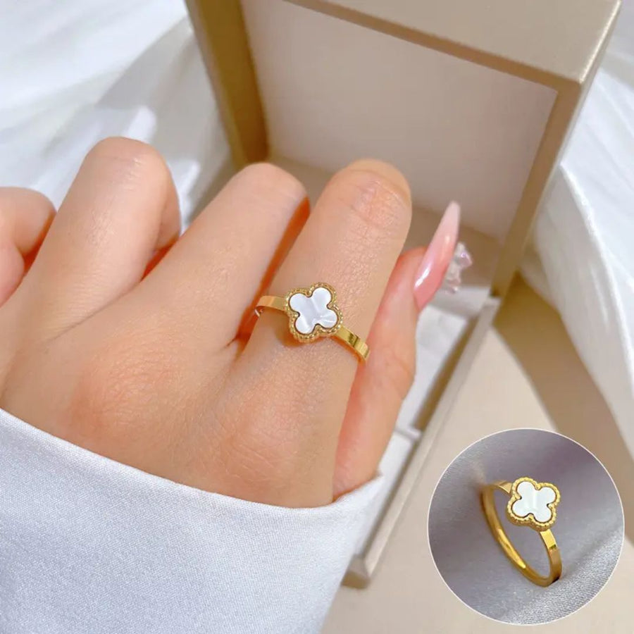 Lustrous White Gold Ring