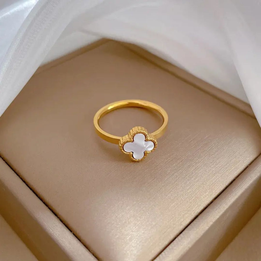 Lustrous White Gold Ring