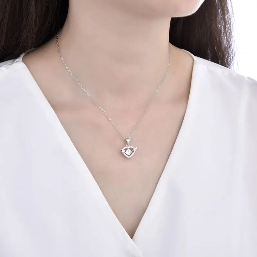Mystic Silver Love Heart Neckpiece
